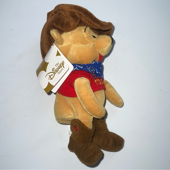 New Cowboy Pooh Bean Bag Plush 8” Disney - Picture 2 of 4